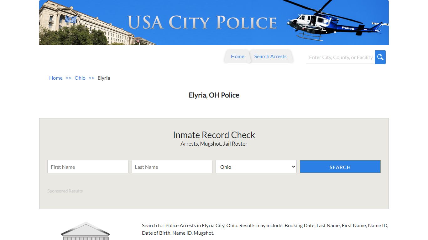 Elyria, OH Police | Jail Records